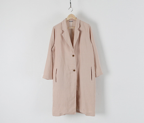 linen simple coat