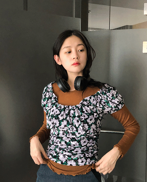 velvet flower blouse