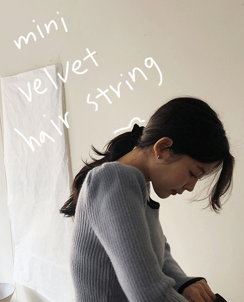 mini velvet hair string