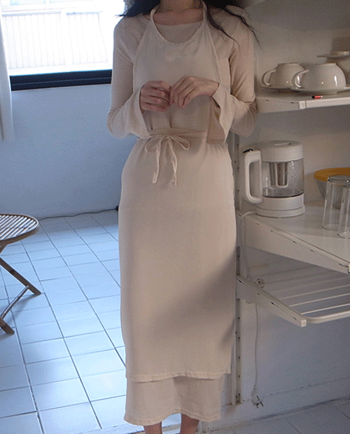cream string dress