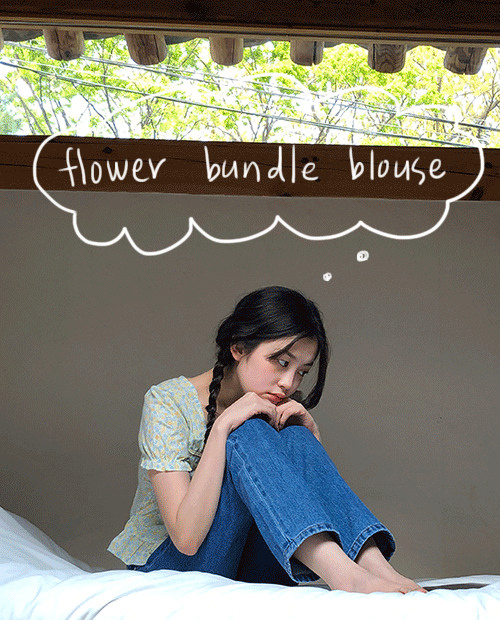 flower bundle blouse / 2color