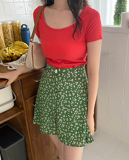 peace flower skirt / 2color