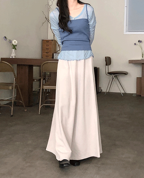 easy long skirt / 3color