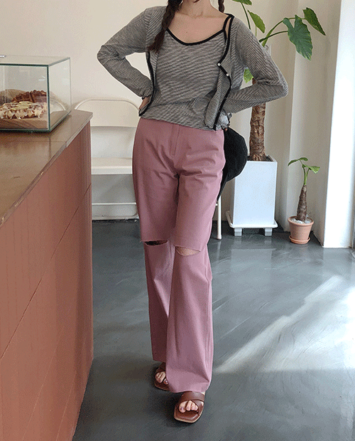 cotton cutting pants : pink