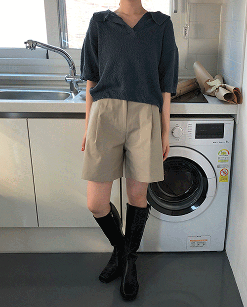 pintuck shorts / 2color