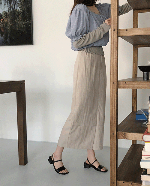 midnight long skirt / 2color