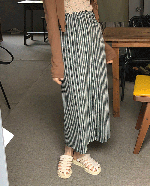 piano stripe skirt / 2color