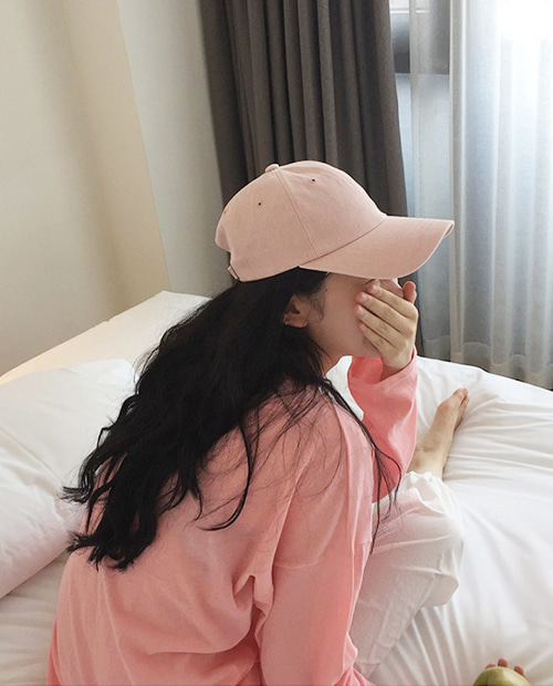 pastel pink cap