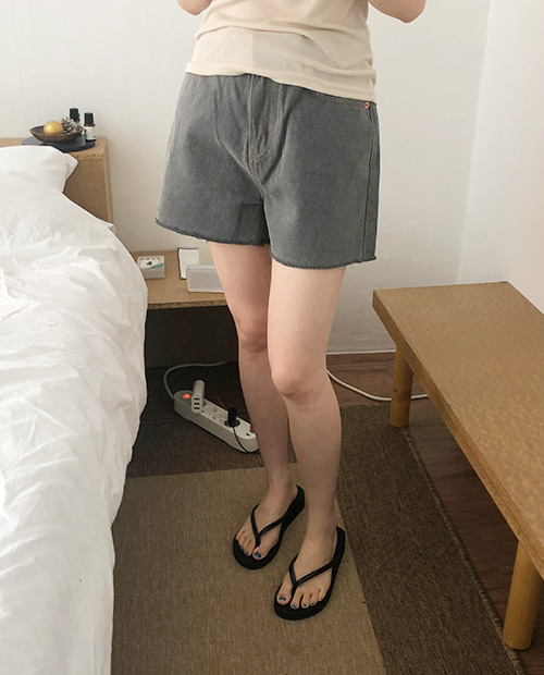 gray cotton shorts