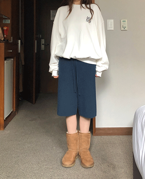 golgi half knit pants / 2color