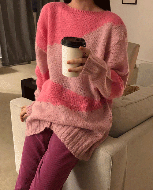 mohair pullover knit/ 3color