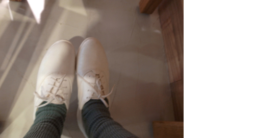 vintage : white shoes (235 mm)