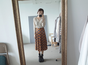 [vintage]dot dot skirt 