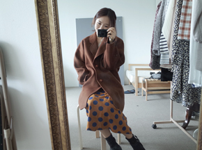 [vintage]brown coat