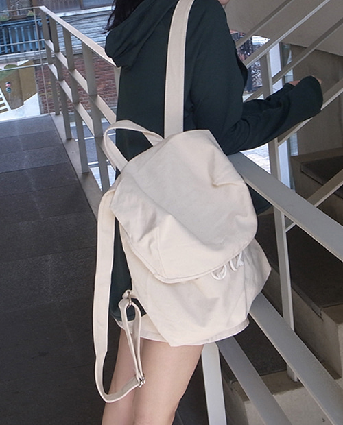 cotton back pack : ivory
