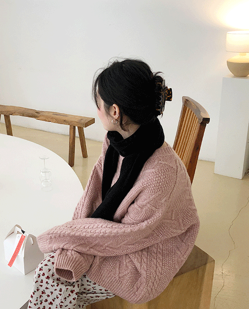many twist knit : pink