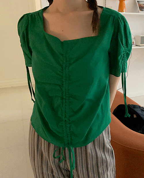2way string blouse / 3color