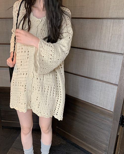 knit cardigan / 2color