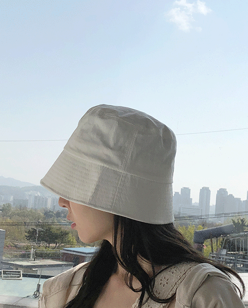 short linen hat / 2color