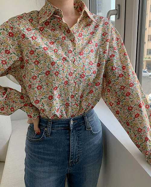 mico flower shirts / 2color