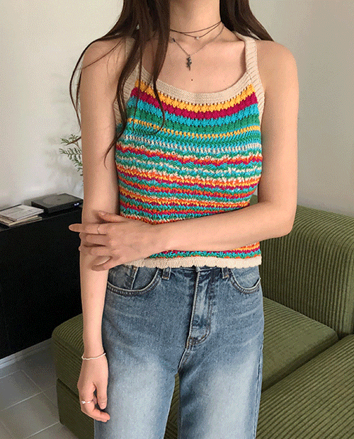 dawn knit sleeveless  / 2color