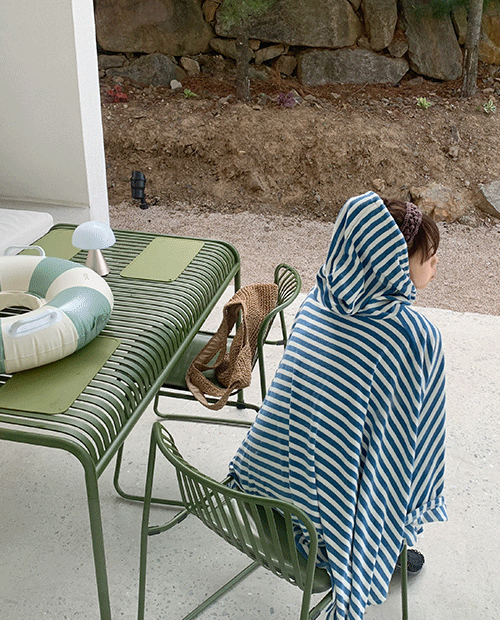 towel pancho hood / 3color