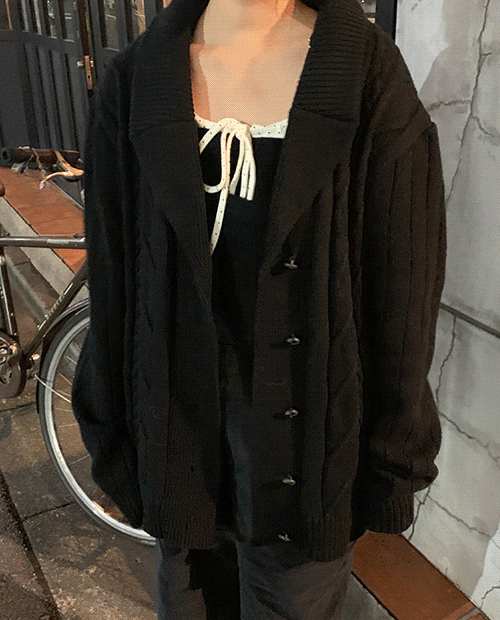 shawl twisted cardigan / 2color