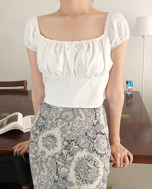 mini shirring blouse