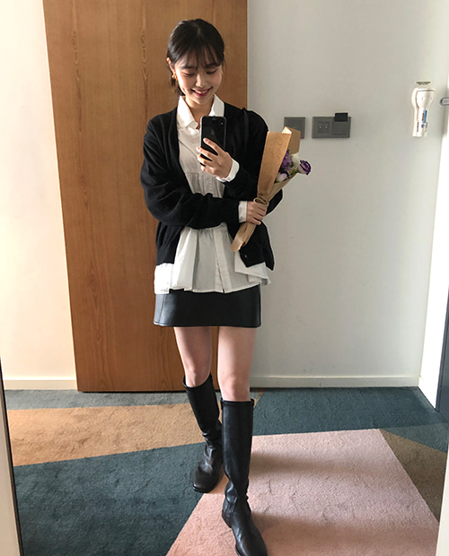daily long boots : black