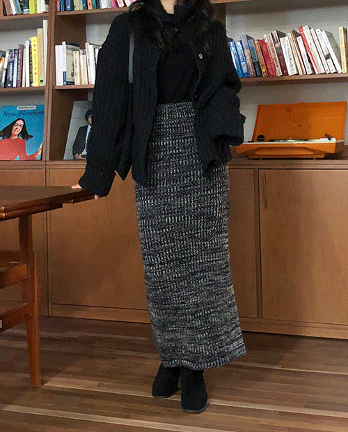 knitting long skirt / 2color