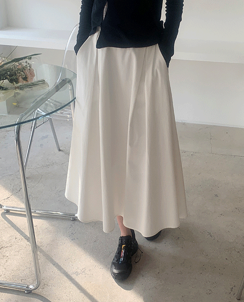 muze flare long skirt / 2color