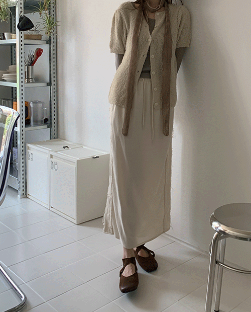 cozy linnen skirt / 2color