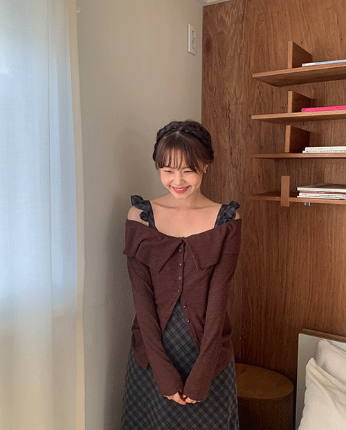 ruby off cardigan top / 2color