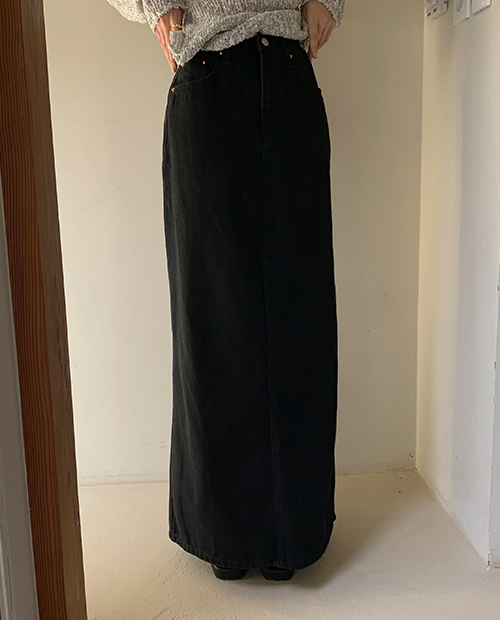 emily long denim skirt / 3color